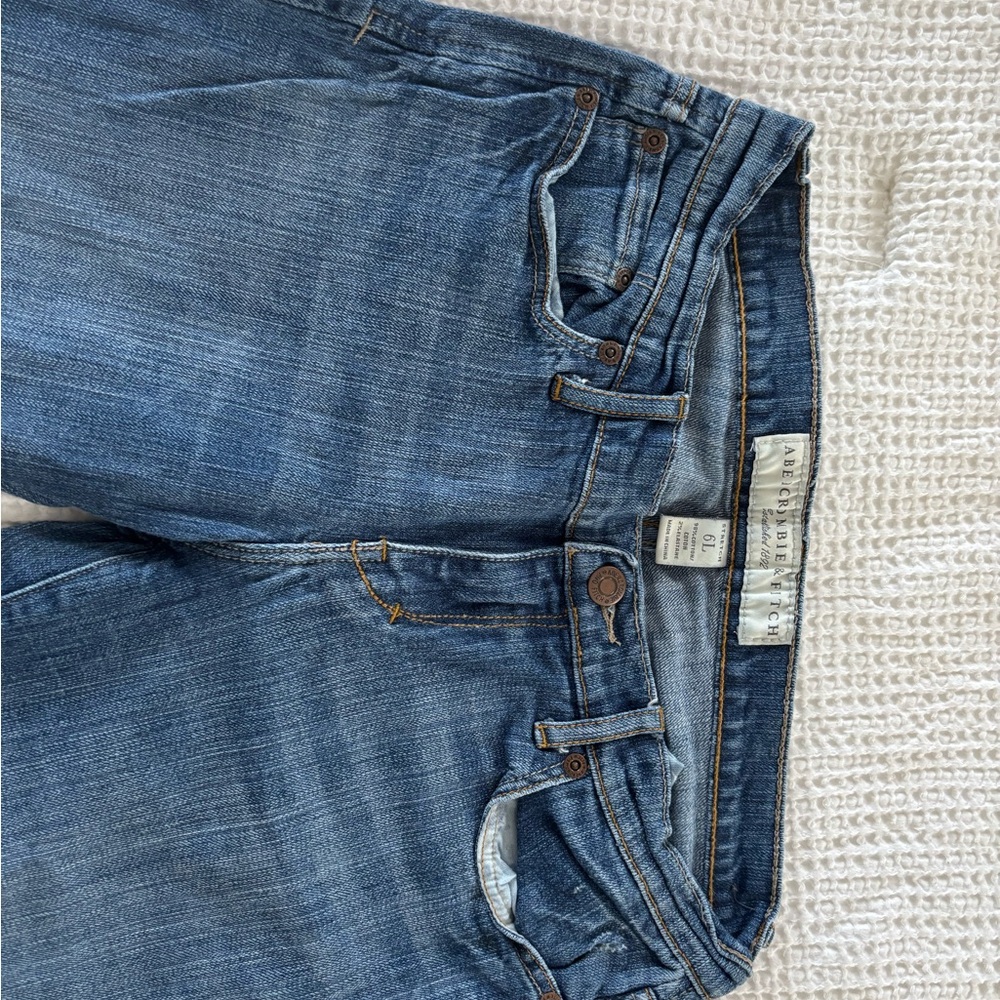 Abercrombie & Fitch Dark Blue Flare Jeans - Picture 2 of 5